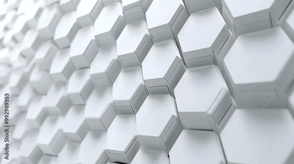 Abstract White Hexagon Pattern Background Abstract White Hexagon Pattern Background