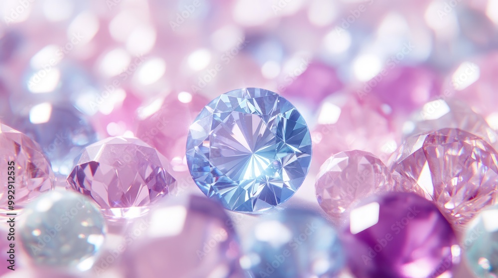 A close-up of sparkling gemstones in various shades of blue and purple, showcasing their brilliance. A close-up of sparkling gemstones in various shades of blue and purple, showcasing their brilliance.