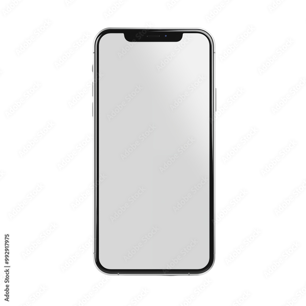 Modern Smartphone With Blank Screen Isolated On White Background Modern Smartphone With Blank Screen Isolated On White Background