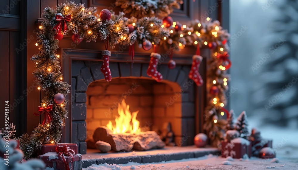 fireplace with christmas decorations fireplace with christmas decorations