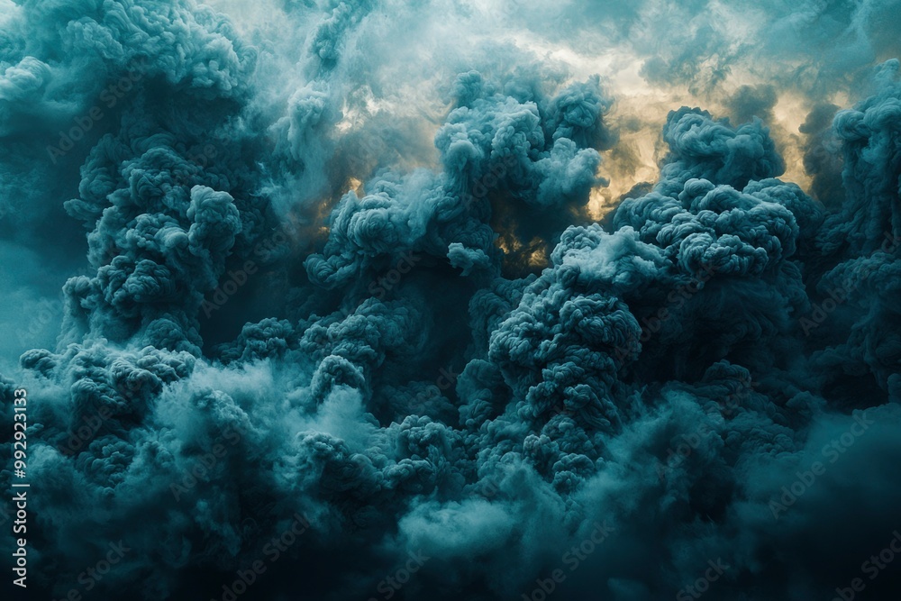Abstract Cloud Formations with Hints of Light Breaking Through Abstract Cloud Formations with Hints of Light Breaking Through