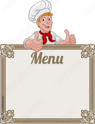 A chef cook or baker man ca...