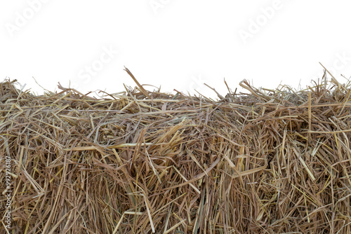 A pile of hay isolated on white background included clipping path.