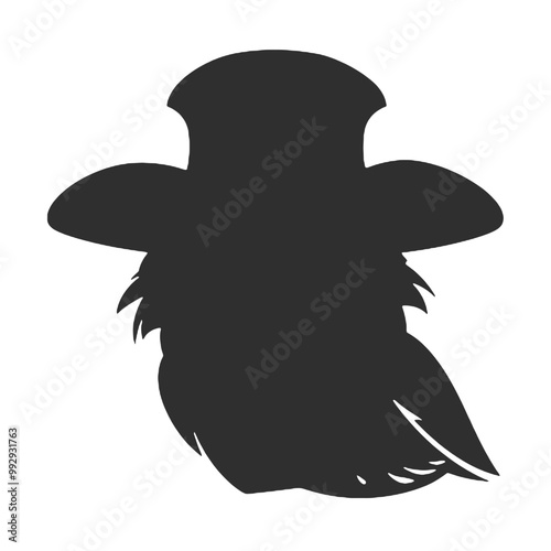 Image Portrait owl in a pirate hat. Vector illustration , pirate owl