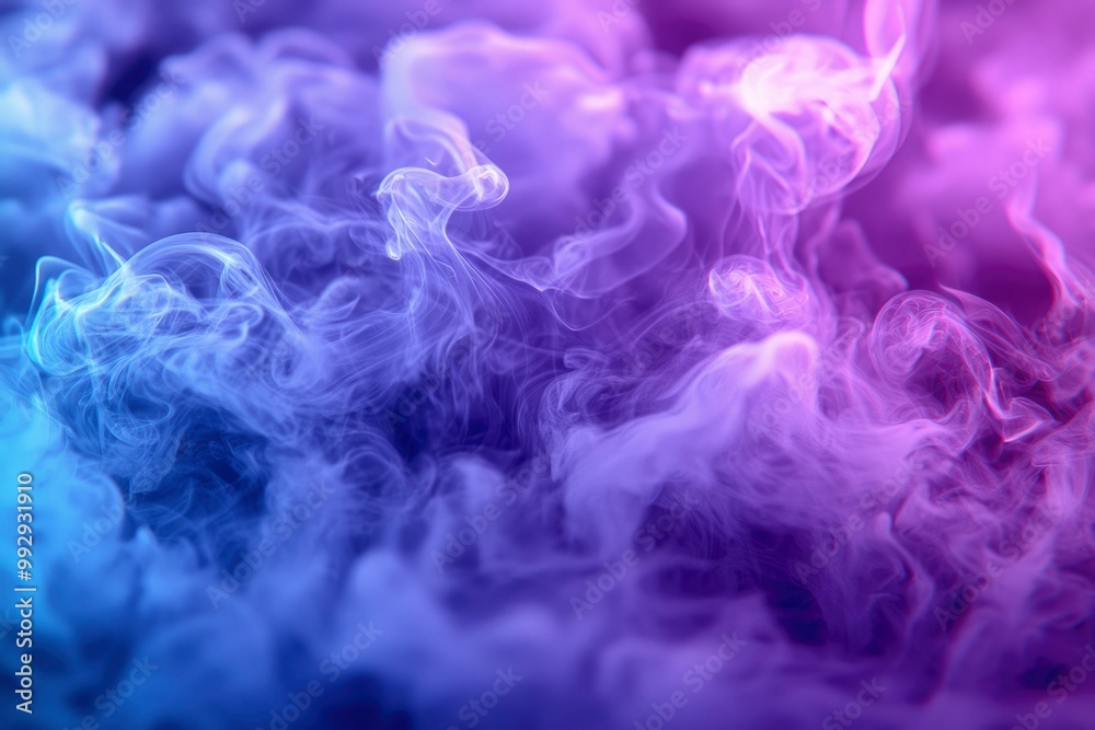 Fototapeta premium Abstract Swirling Purple and Blue Smoke