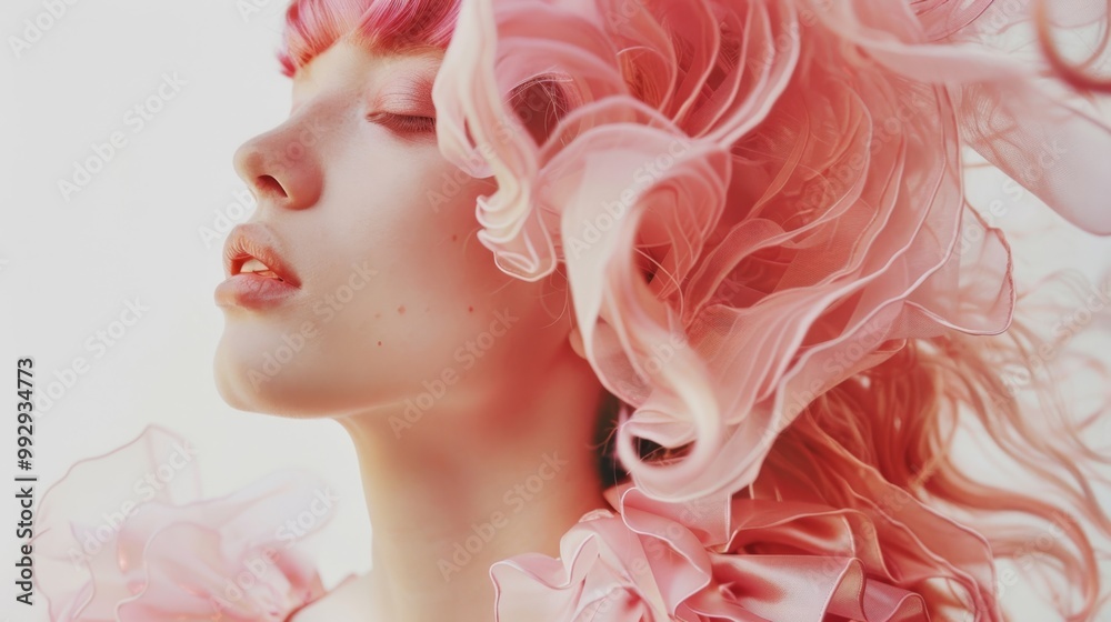 Beautiful girl with pink hair
Beautiful girl with pink hair