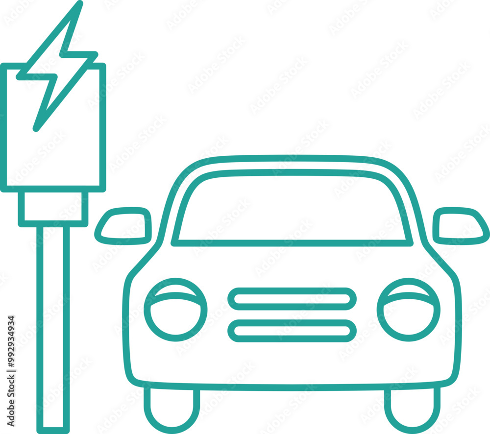 Electric Vehicle Icon Electric Vehicle Icon