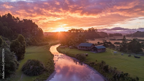 Nestled within Whanganui National Park, Blue Duck Lodge resides on a functioning cattle farm dedicated to conservation photo