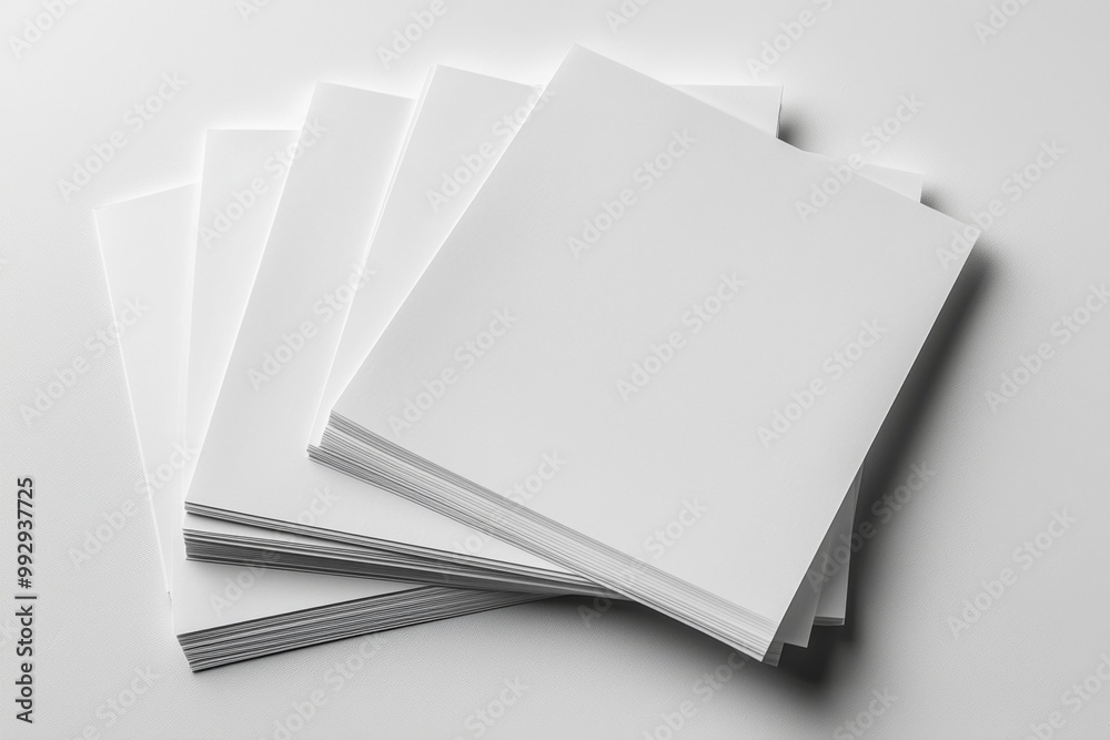 Blank A4 Stacked Paper Mockup isolated created with Generative AI Blank A4 Stacked Paper Mockup isolated created with Generative AI