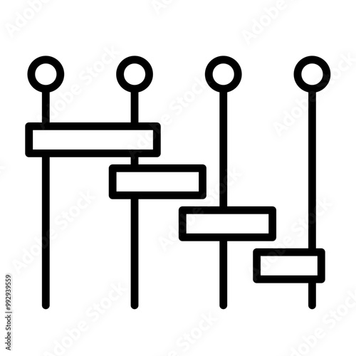 Gantt chart icon.