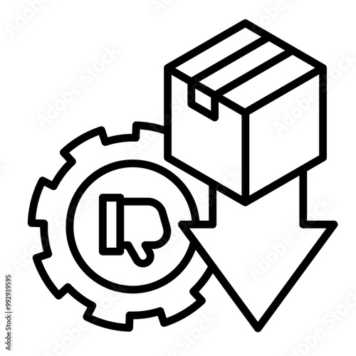 Icon of products with poor quality.
