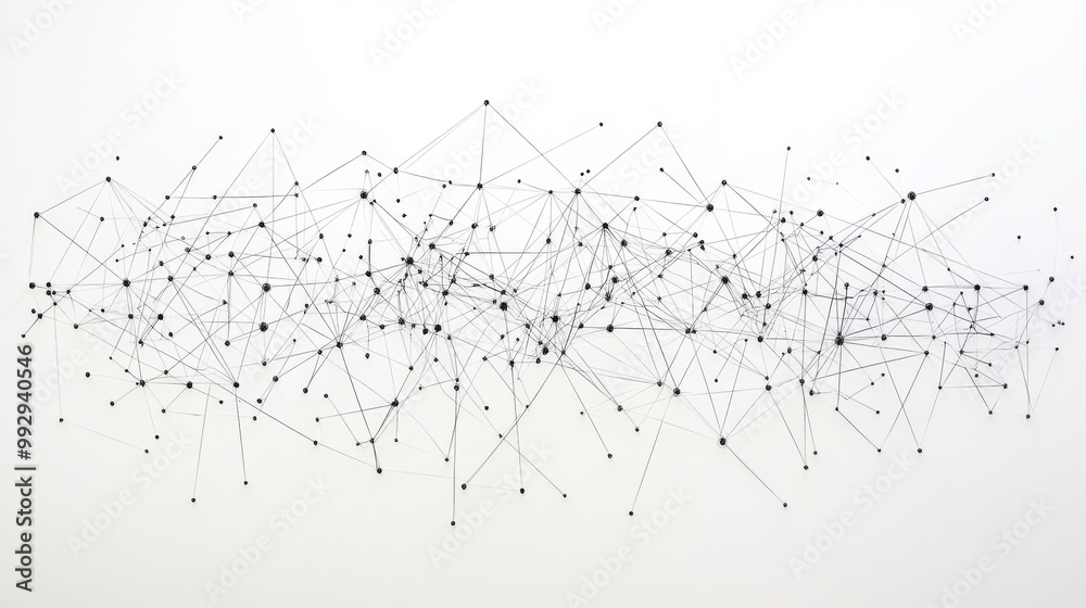 A network of data points connected by lines, creating geometric patterns. This represents a technology system where data is organized and shared. A network of data points connected by lines, creating geometric patterns. This represents a technology system where data is organized and shared.
