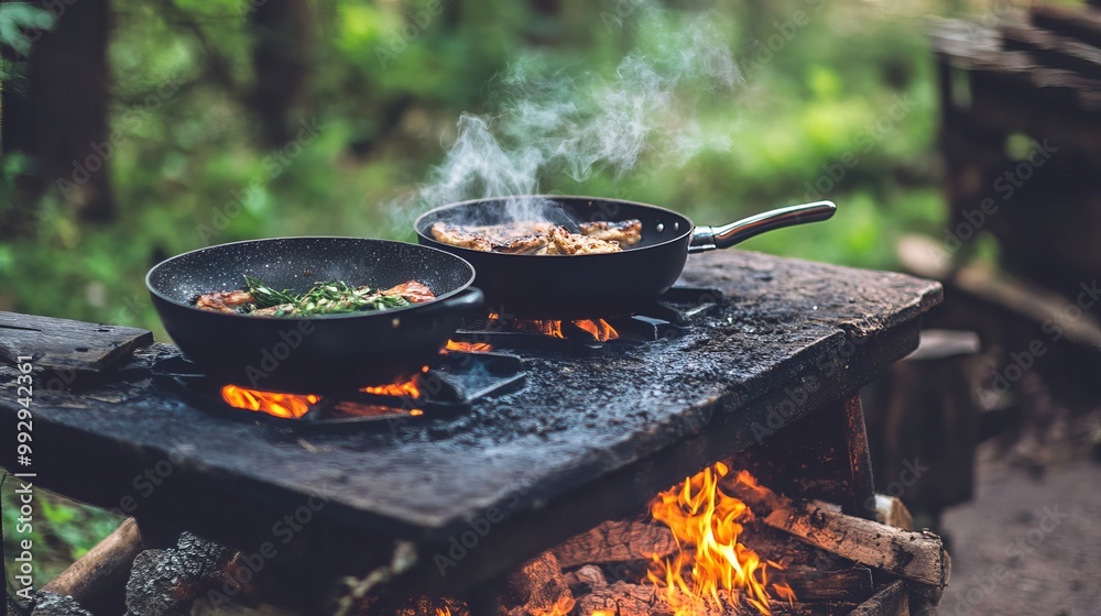 Prepare a meal by utilizing a cooking vessel. Prepare a meal by utilizing a cooking vessel.