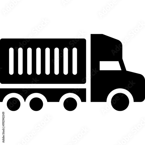 container truck solid icon