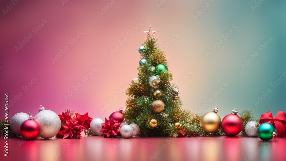 Fototapeta premium Christmas, softly colored background