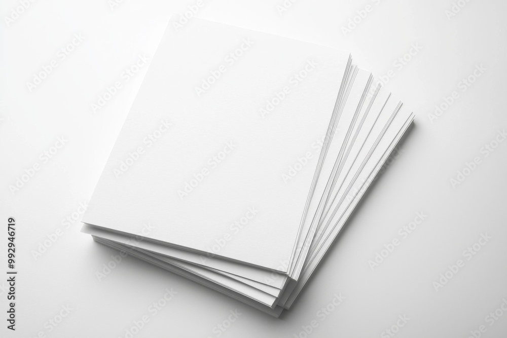 Blank A4 Stacked Paper Mockup isolated created with Generative AI Blank A4 Stacked Paper Mockup isolated created with Generative AI