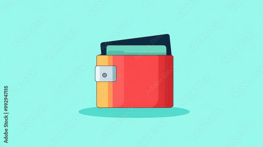 Empty wallet, deprived of financial security, flat design illustration
