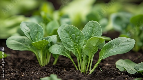 Spinacia oleracea, commonly known as spinach, is a leafy green vegetable prized for its nutritional value and culinary versatility. Cultivated in nutrient-rich soil, spinach plants produce tender