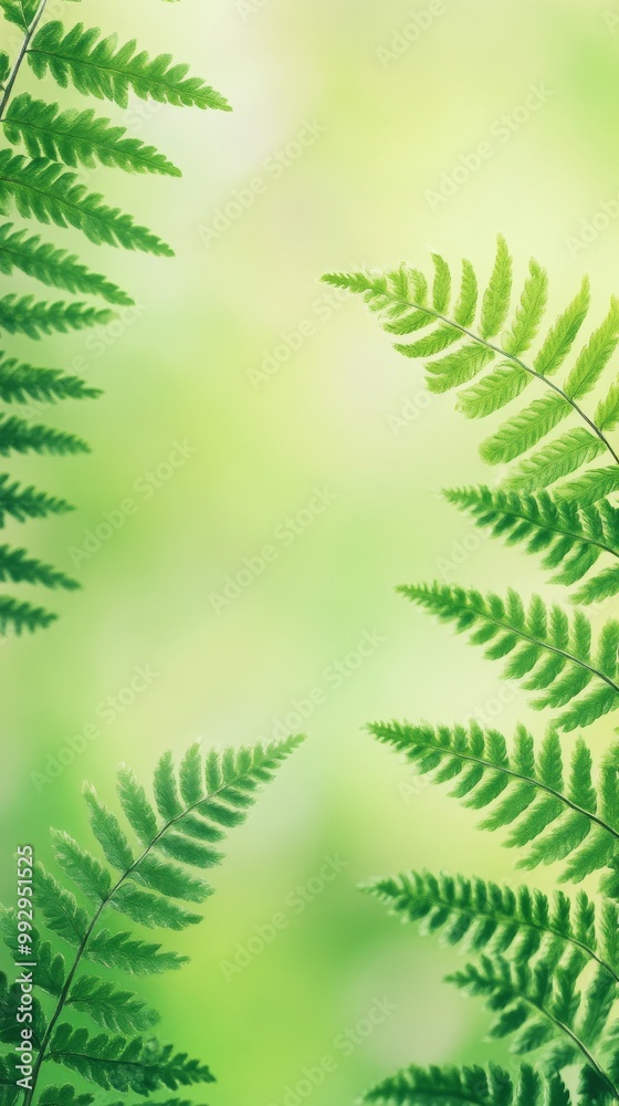 focus photo of fern leaves with green background focus photo of fern leaves with green background