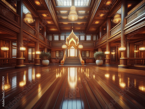 A peaceful and shady temple hall