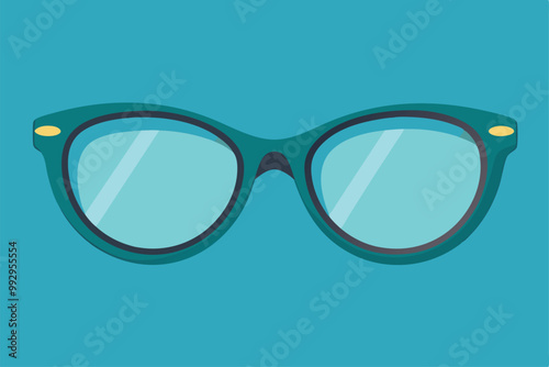 These reading glasses feature a unique design and can be customized for individual preferences, Customizable reading glasses with disproportionate illustration.