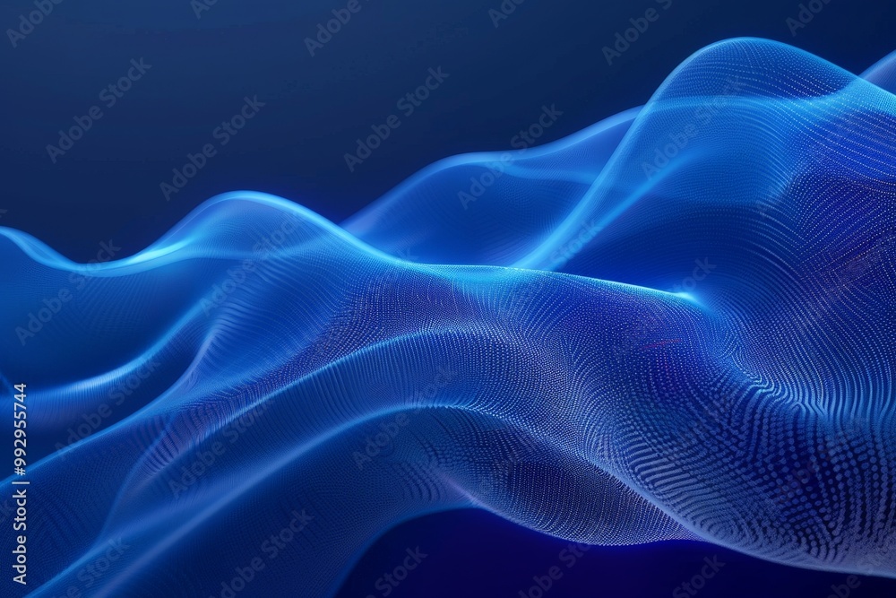 Abstract Blue Wave Illustration Abstract Blue Wave Illustration