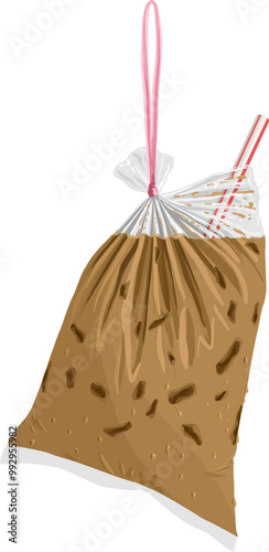  Ice Nes Ikat Tepi Vector Hand Drawn Illustration