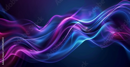 Wallpaper Mural Abstract Wavy Lines in Vibrant Hues Torontodigital.ca