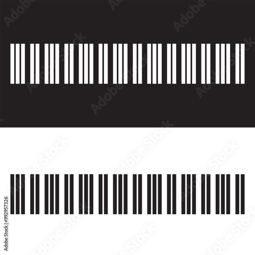 piano keys Isolated on white and black background. Vector illustration EPS 10