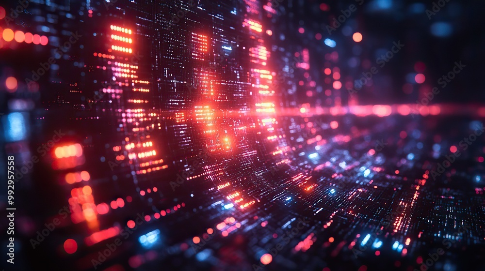 An abstract technology background highlighting big data, AI, and cybersecurity concepts in a digital context. An abstract technology background highlighting big data, AI, and cybersecurity concepts in a digital context.