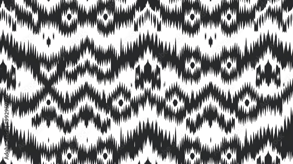 Ikat border. Geometric folk ornament. Ink on clothes. Tribal vector texture. Seamless striped pattern in Aztec style. Ethnic embroidery. Indian, Scandinavian, Gypsy, Mexican, African rug. Ikat border. Geometric folk ornament. Ink on clothes. Tribal vector texture. Seamless striped pattern in Aztec style. Ethnic embroidery. Indian, Scandinavian, Gypsy, Mexican, African rug.