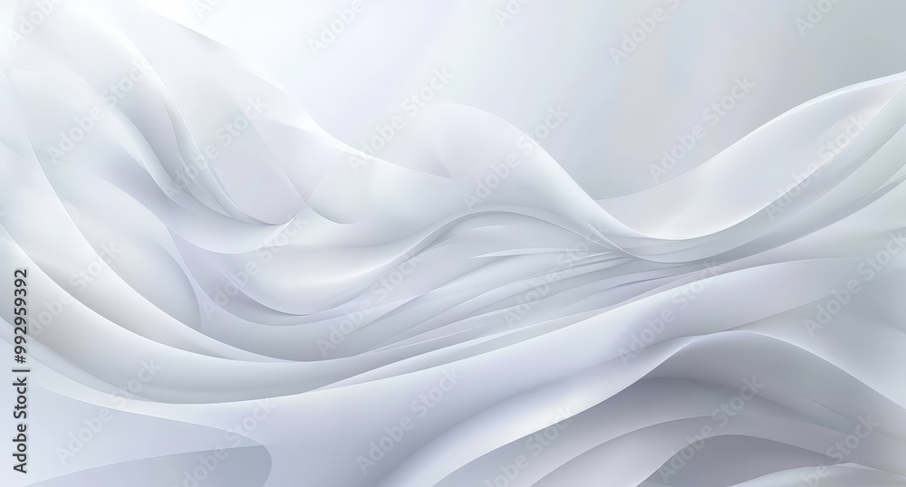 Abstract White Flowing Fabric