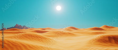 A vast desert landscape with endless dunes