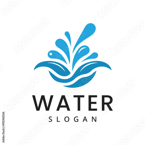 Water logo design illustration idea