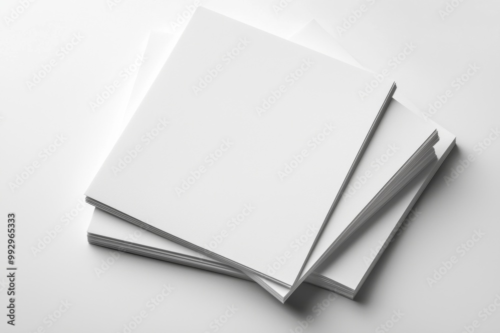 Blank A4 Stacked Paper Mockup isolated created with Generative AI Blank A4 Stacked Paper Mockup isolated created with Generative AI