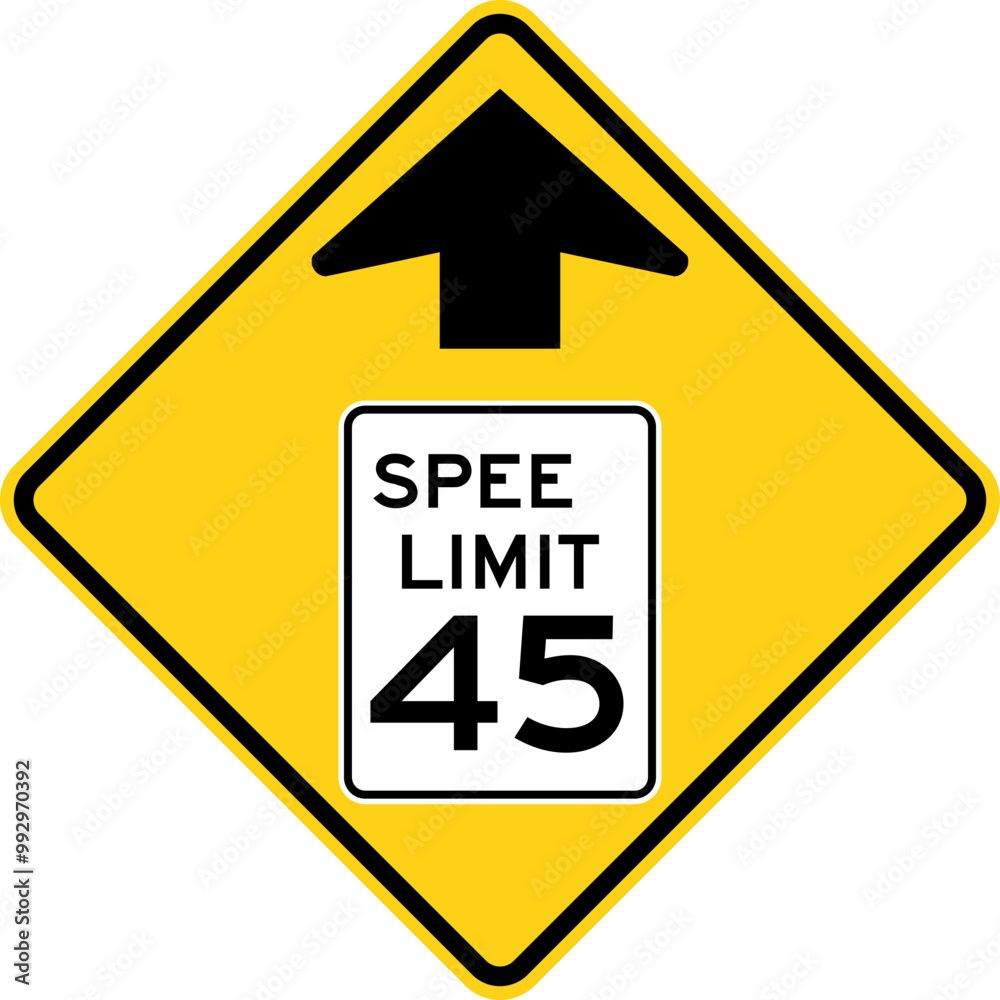 Speed limit ahead. Advance Traffic Control Signs: Stop, Yield, Traffic Lights Ahead, Speed Limits, Draw Bridge, Ramp Meter, and Traffic Using Shoulder. Road signs in the United States. Speed limit ahead. Advance Traffic Control Signs: Stop, Yield, Traffic Lights Ahead, Speed Limits, Draw Bridge, Ramp Meter, and Traffic Using Shoulder. Road signs in the United States.