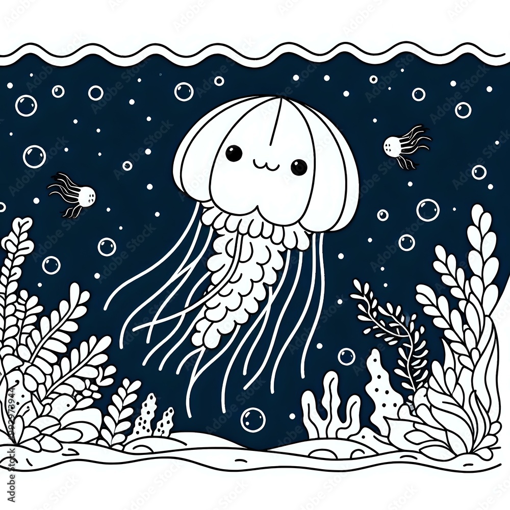 Fototapeta premium Serene Marine Life and sea 