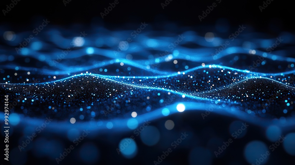 Blue geometric shapes and moving lines depict a digital communication network, highlighting abstract connections in a tech setting. Blue geometric shapes and moving lines depict a digital communication network, highlighting abstract connections in a tech setting.
