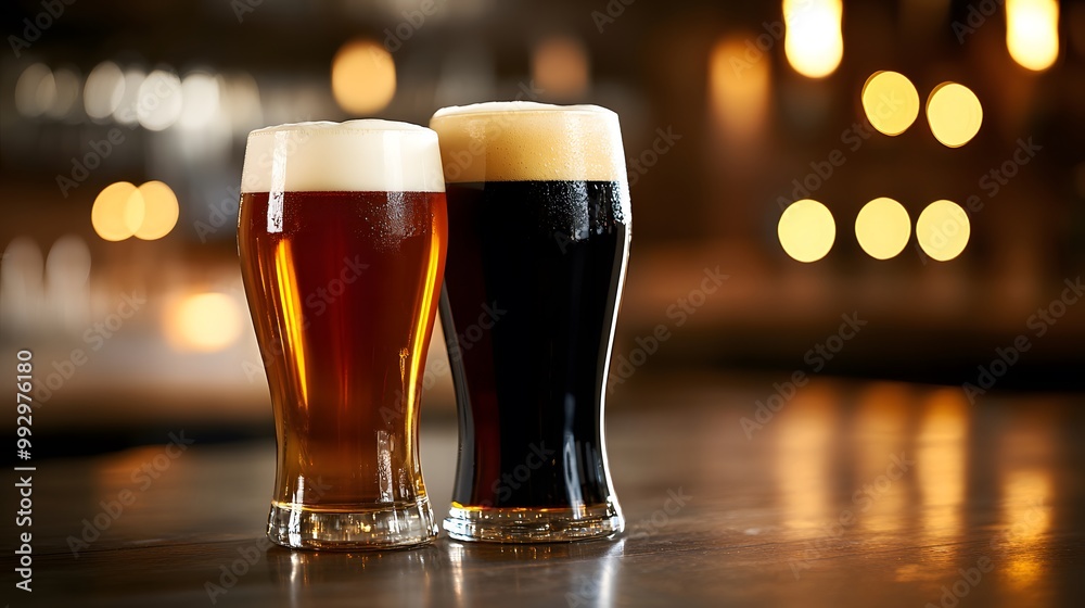 ライトビールとダークビール