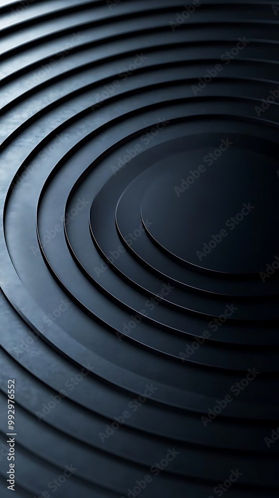 Abstract Background - Dark and Circular 3D Illustration Abstract Background - Dark and Circular 3D Illustration