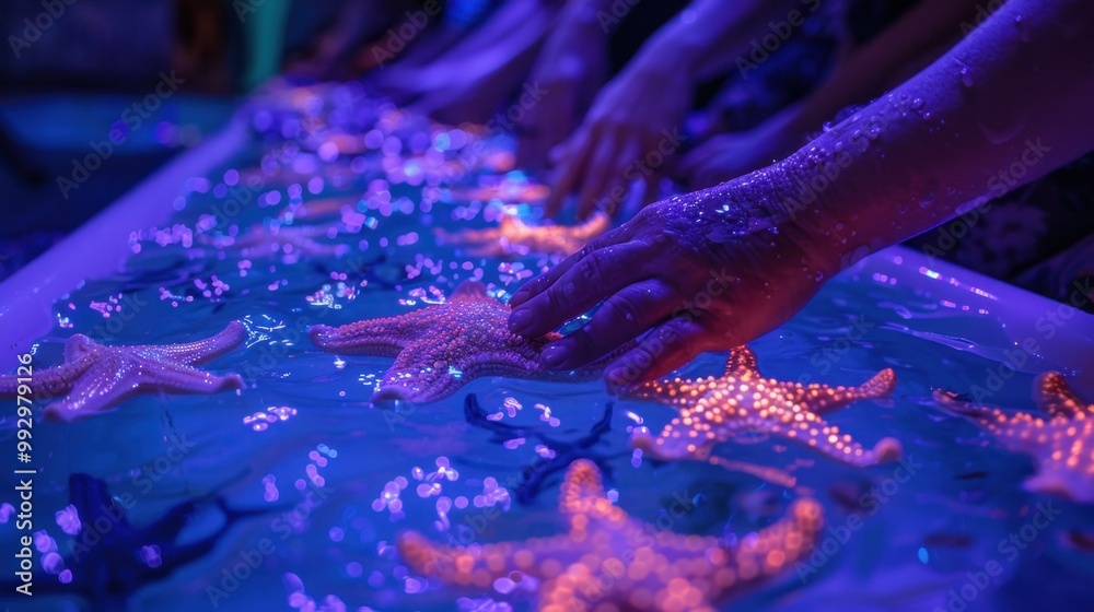 Touch Pool: A hands-on experience where guests can touch starfish, sea ...