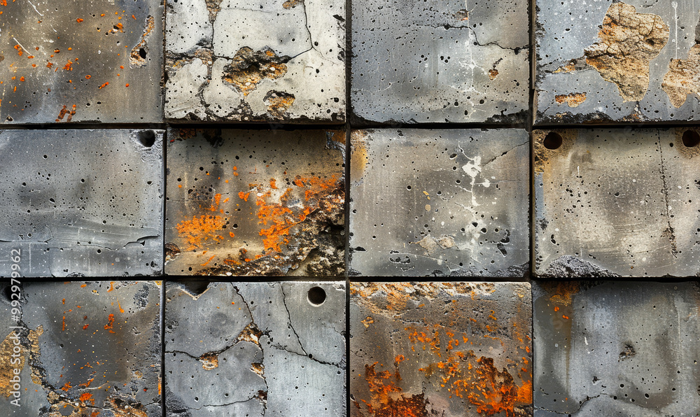 Gritty, Industrial Concrete Wall Patterns - Aged, Weathered Surface Textures with Rust, Cracks, Decay for Urban Design Concepts Gritty, Industrial Concrete Wall Patterns - Aged, Weathered Surface Textures with Rust, Cracks, Decay for Urban Design Concepts
