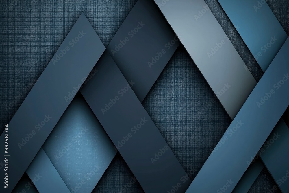 Abstract Geometric Pattern with Intersecting Blue and Grey Shapes on a Textured Background Abstract Geometric Pattern with Intersecting Blue and Grey Shapes on a Textured Background