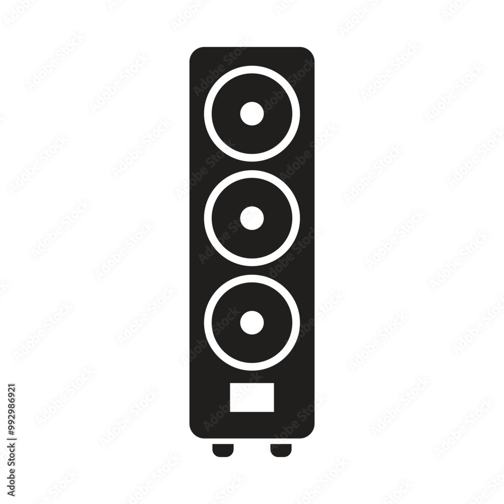 Sound system icon logo design template isolated illustration Sound system icon logo design template isolated illustration