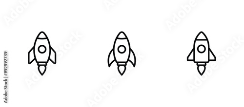 Rocket icon. Rocket launched icon vector.