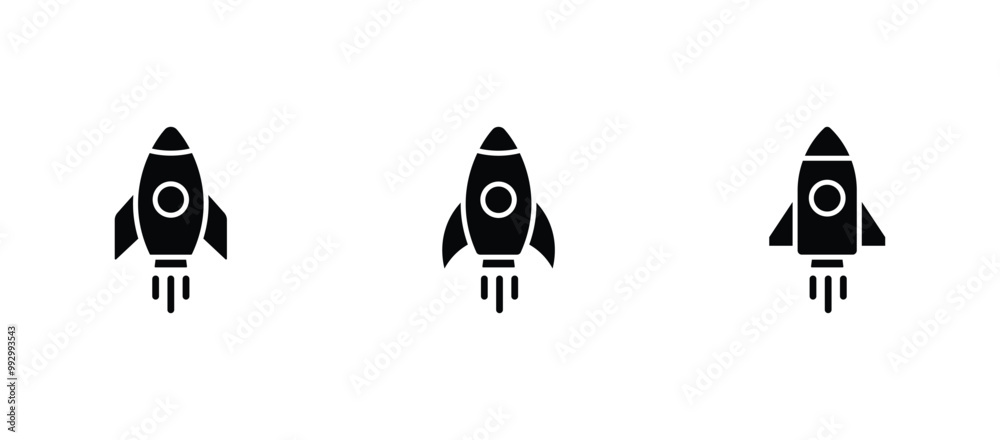 Rocket icon. Rocket launched icon vector.