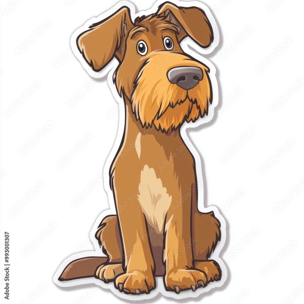 Fototapeta premium Cute Dog Sticker.