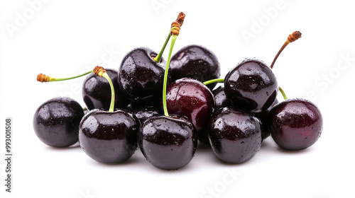 cherries on a white background