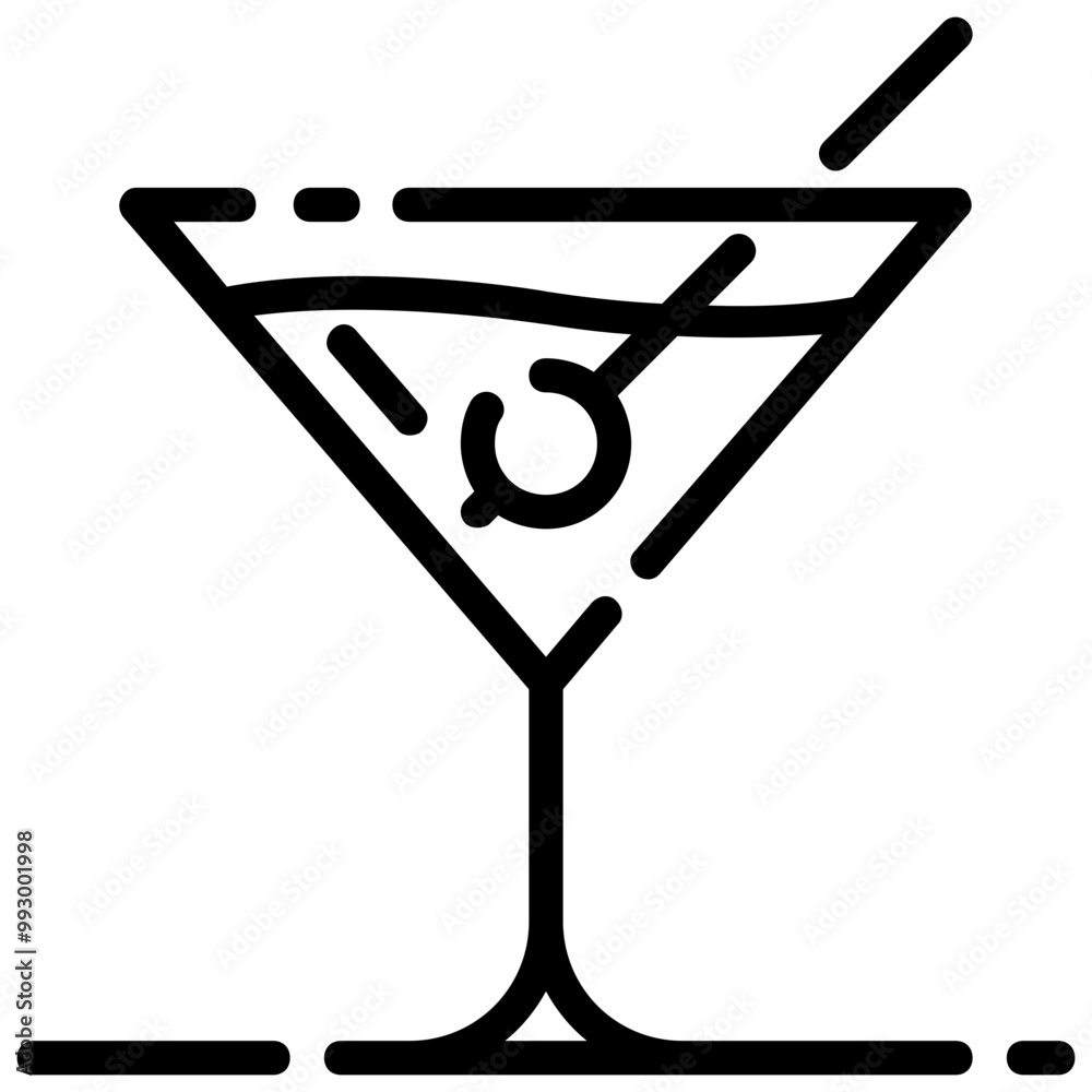 cocktail outline vector icon cocktail outline vector icon