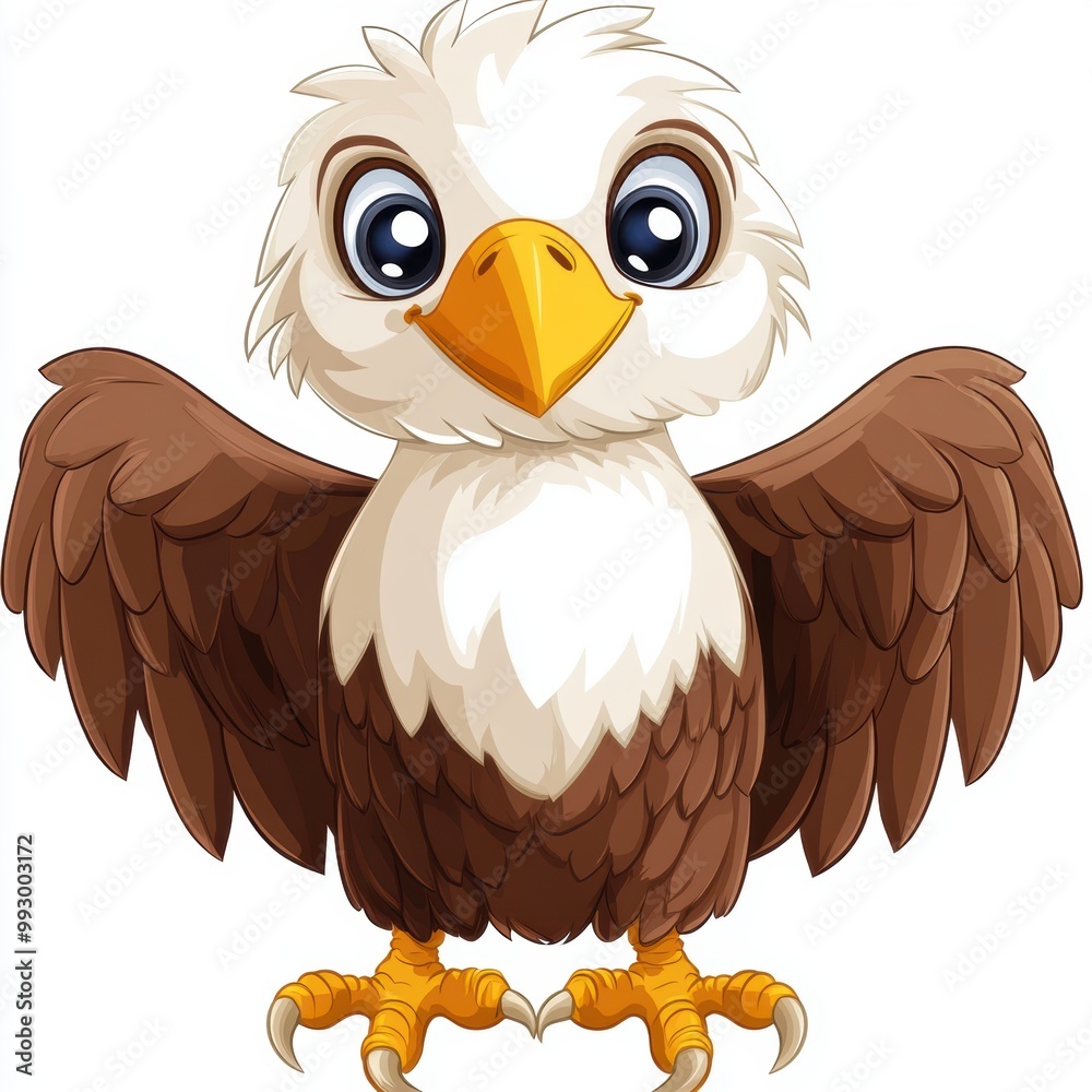 Naklejka premium Cute Cartoon Eagle.